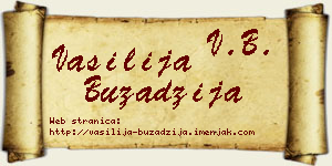 Vasilija Buzadžija vizit kartica